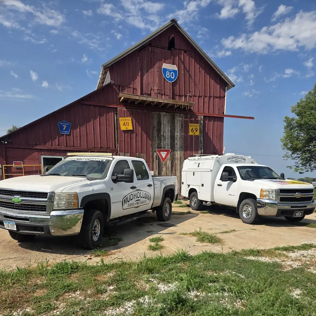 Service Trucks and Barn